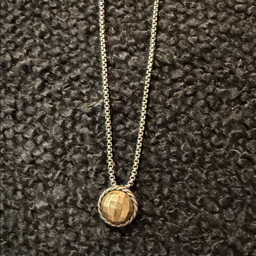 Chic Two-Tone Pendant Necklace